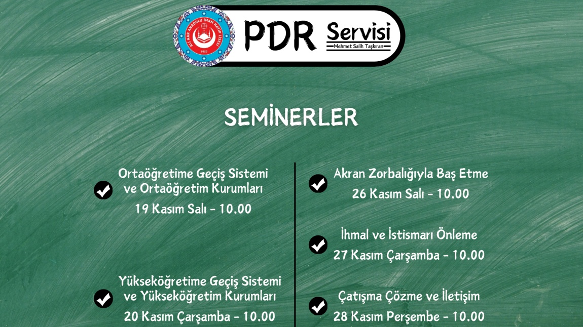 PDR Seminerlerimiz